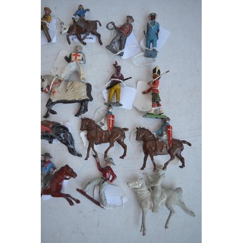 297 - Collection of vintage metal and lead cast figures to include Britain's, Cherilea (including a very r... 