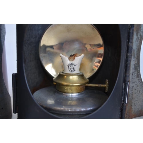 53 - British Rail (stamped) oil fed signal lamp with BR stamped Sherwoods wick housing. Overall height ap... 