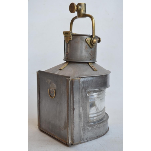 62 - Attractive vintage marine masthead Patt.25A oil lamp by the Birmingham Engineering Company Ltd. Heig... 