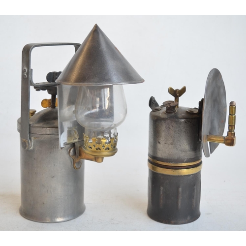 67 - Two vintage carbide lamps to include an example from The Premier Lamp & Engineering Co Ltd of Leeds ... 