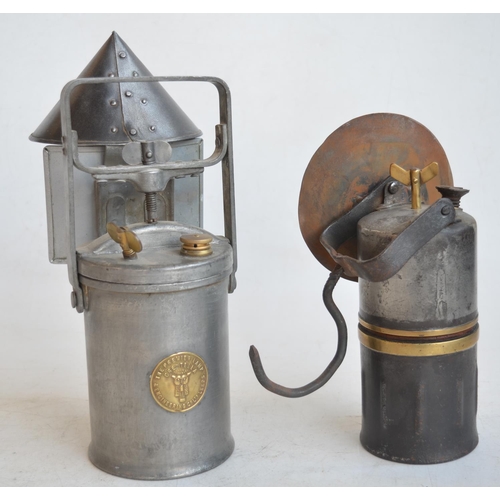 67 - Two vintage carbide lamps to include an example from The Premier Lamp & Engineering Co Ltd of Leeds ... 