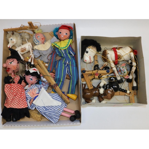 260 - Group of eight unboxed Pelham Puppets, incl. Muffin the Mule, witch, Andy Pandy, dog, cat, etc. (8)