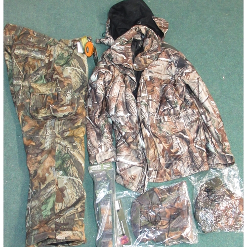 63 - Deerhunter Realtree  Deer Tex coat with detachable hood and 'seat' size42, RealTree Deerhunter trous... 