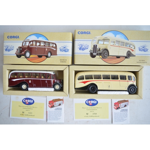 334 - Five Corgi diecast articulated truck models to include Superhaulers, contents appear at least near m... 