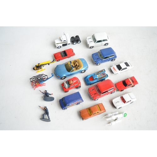 338 - Collection of previously used diecast models, many vintage TV and film related to include Starsky An... 