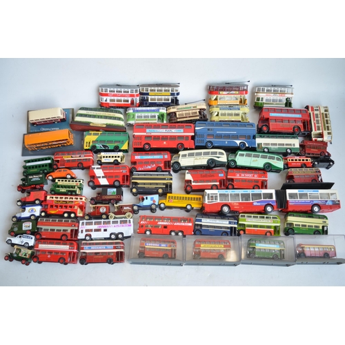 345 - Collection of previously displayed diecast model buses, trams and other vehicles, mostly Corgi. Also... 