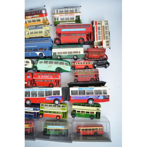 345 - Collection of previously displayed diecast model buses, trams and other vehicles, mostly Corgi. Also... 