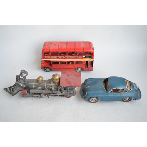 345 - Collection of previously displayed diecast model buses, trams and other vehicles, mostly Corgi. Also... 