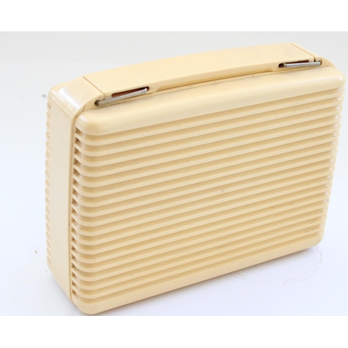 963 - G. Marconi Marconiphone model P60B transistor/valve portable radio in cream with burgundy dial