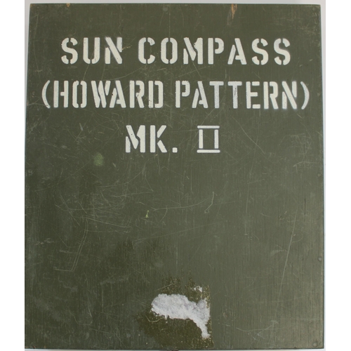 858 - British Military Howard Pattern Mk II Sun Compass in fitted green box