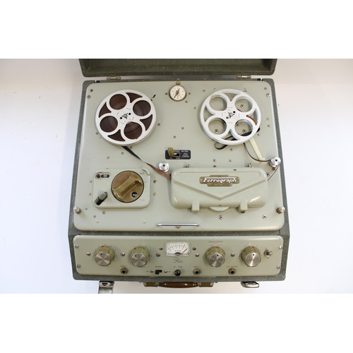 965 - Mid C20th Ferrograph series 5 reel to reel tape recorder