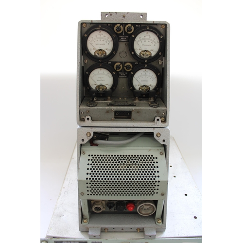 928 - c1980s British military Selector Protector Radio Receiver with a similar period PSU