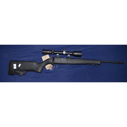 340 - As new ex shop display Hatsan Escort .22 bolt action rifle, barrel screw cut for sound moderator, fi... 