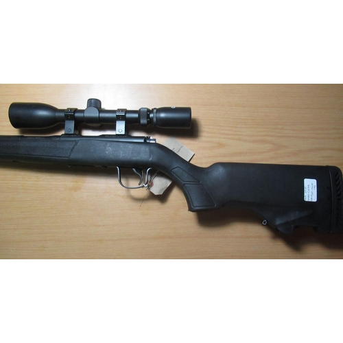 340 - As new ex shop display Hatsan Escort .22 bolt action rifle, barrel screw cut for sound moderator, fi... 