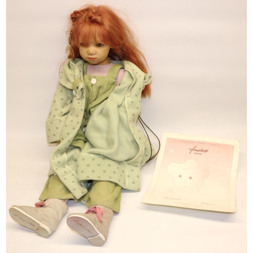 231 - Himstedt Kinder doll Lorelotte, H69cm, limited edition 321/377, with certificate