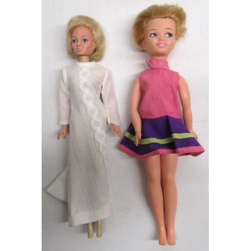 202 - Sindy; Vicki 1968, back of head stamped Hong Kong, and another similar doll (2)