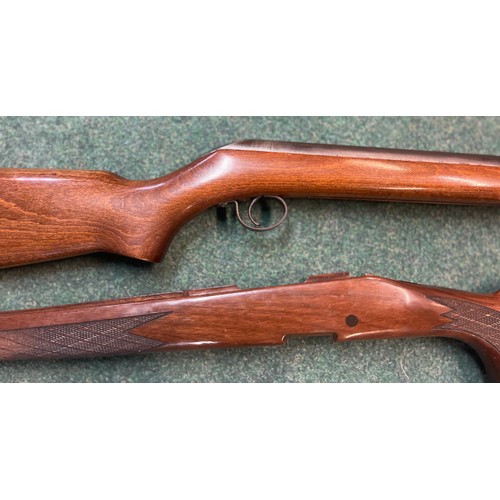 216 - .177 BSA Cadet break barrel air rifle, serial no. BA86854 and a Remington 770 walnut stock (2)