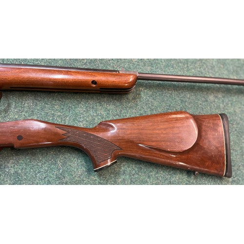 216 - .177 BSA Cadet break barrel air rifle, serial no. BA86854 and a Remington 770 walnut stock (2)