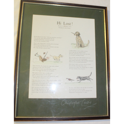 141 - Lionel Edwards ltd. ed. print depicting the hunt with hounds signed by artist in pencil, framed, H45... 