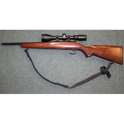 358 - CZ calibre .22 bolt action rifle, fitted with Hawke sport 3/9x50 rifle scope, serial no. A846642 (Se... 