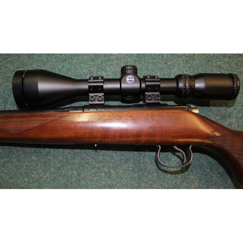 358 - CZ calibre .22 bolt action rifle, fitted with Hawke sport 3/9x50 rifle scope, serial no. A846642 (Se... 