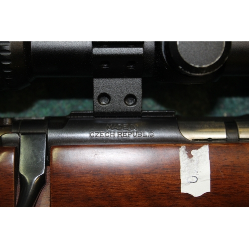 358 - CZ calibre .22 bolt action rifle, fitted with Hawke sport 3/9x50 rifle scope, serial no. A846642 (Se... 