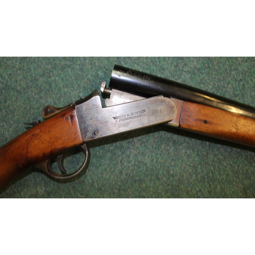 359 - 12B Webley and Scott single barrel shotgun, barrel length, 30