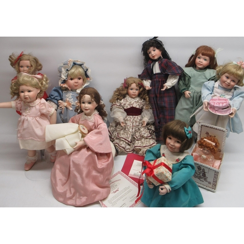 273 - Nine porcelain dolls by various makers, mainly Ashton Drake (9)