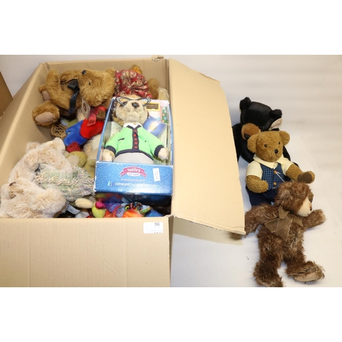 96 - Large collection of modern collectable soft toys, predominantly teddy bears, incl. Boyds, TY, Compar... 