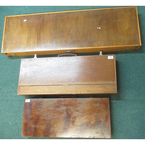 156 - Three wooden gun boxes., including Parker Hale (3)