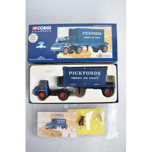 109 - Four boxed Corgi 1/50 scale diecast truck models to include limited edition 17904 Pickfords 2 Scamme... 