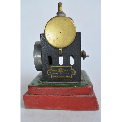 114 - ESL Model Minor steam engine No 1520 with burner, no box