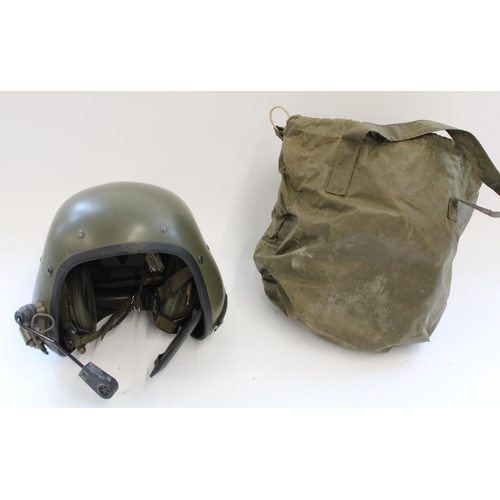 942 - c1980s British Military Clansman AFV Amplivox Crewmans Headgear/Helmet with original bag