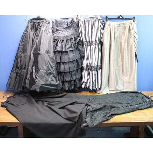 1413 - Large collection of ladies western themed clothing incl. skirts, petticoats, blouses etc. (qty)