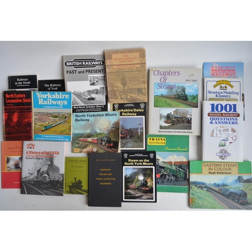 73 - Collection of railway related books, guides and magazines to include 9 bound volumes of 