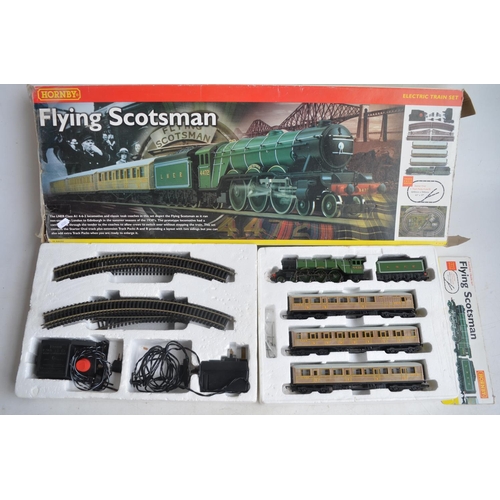 75 - Hornby OO gauge R1019 Flying Scotsman and R903 Rural Rambler electric train sets (both incomplete, m... 