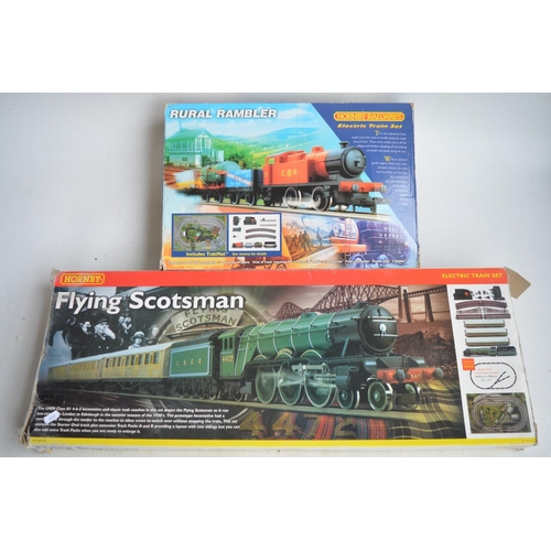 75 - Hornby OO gauge R1019 Flying Scotsman and R903 Rural Rambler electric train sets (both incomplete, m... 