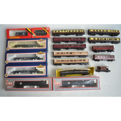 82 - Collection of previously used OO/HO gauge rolling stock and passenger wagons to include 2 Lima Fina ... 