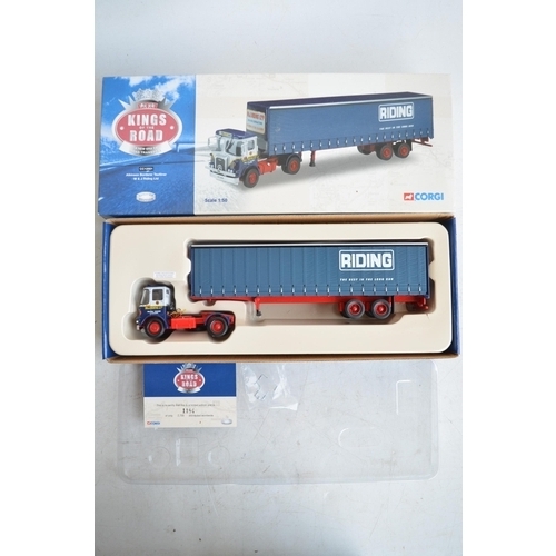 110 - Five Corgi 1/50 scale diecast truck models to include limited edition CC12501 W&J Riding Ltd Atkinso... 