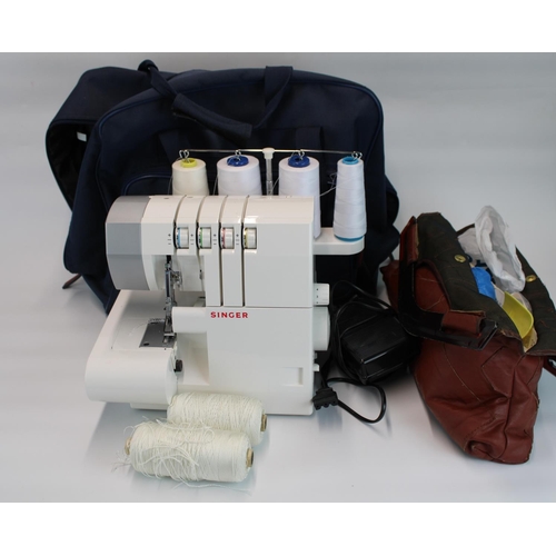 1422 - Singer Overlocker 14SH754 Sewing Machine in carry bag with accessories