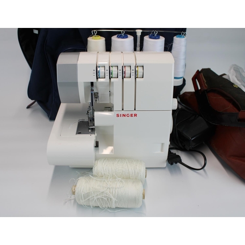 1422 - Singer Overlocker 14SH754 Sewing Machine in carry bag with accessories