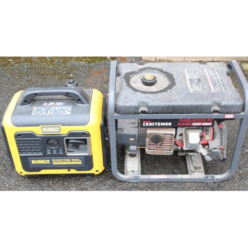 1427 - Dewalt DXIJ 2200 inverted generator (1800 running watts) and a Sears craftsman 6.5HP 325 watt portab... 