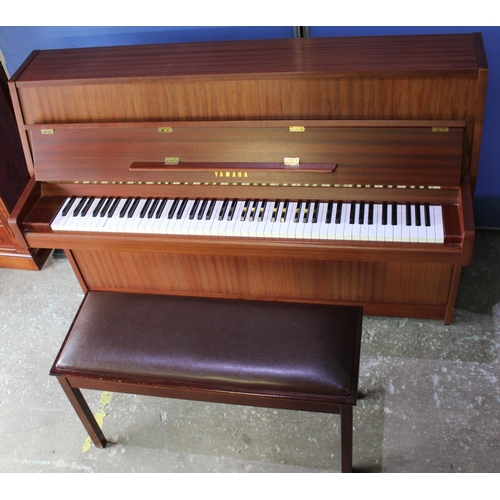 1430 - Yamaha M5J upright compact Piano in mahogany finish and Piano stool