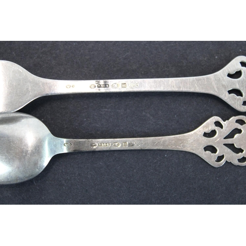 1436 - Early C20th Norwegian hallmarked silver cake fork and coffee spoon set for six in the Viking Rose pa... 