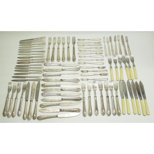 649 - Collection of cutlery inc. Asian white metal handled knives and forks (qty)