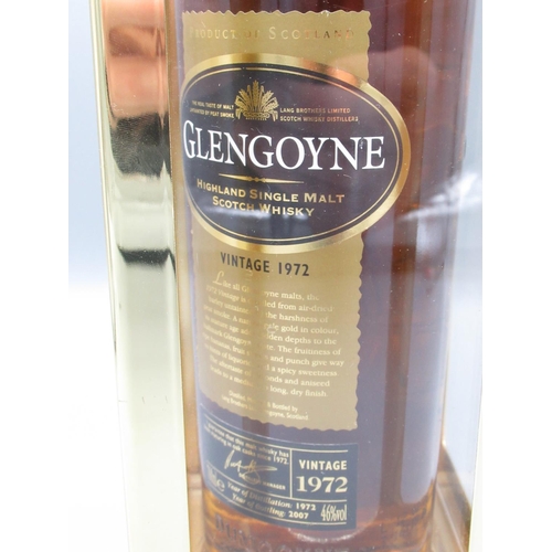 808 - Glengoyne Vintage 1972 , bottled in 2007, Single Highland Malt Scotch Whisky, 46%vol 70cl