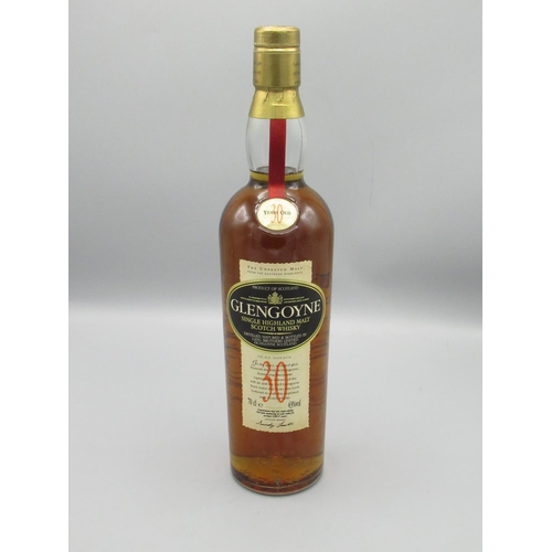 813 - Glengoyne 30 year old Single Highland Scotch Malt Whisky, in fitted slide door case, 43%vol 70cl