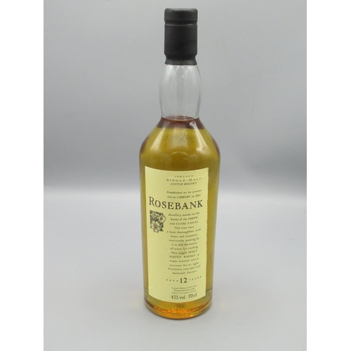 818 - Rosebank 12 year old Lowland Single Malt Scotch Whisky, 43%vol 70cl