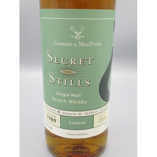 836 - Gordon & MacPhail Secret Stills Lowland 1989 Distillery No.03 Release No.02 Ltd Edition of 690 bottl... 