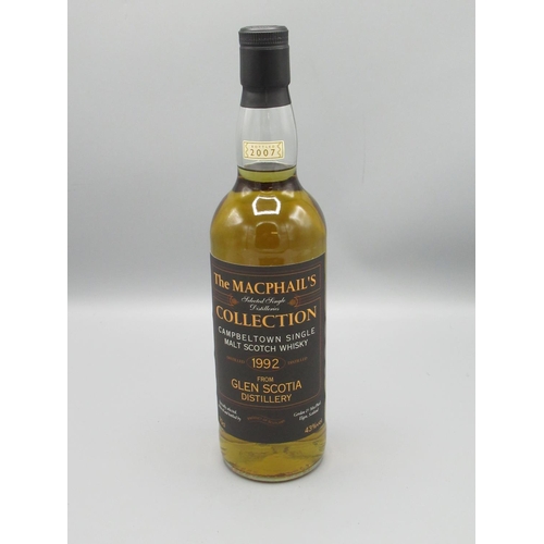 837 - The MacPhail's Collection 1992 Campbeltown Single Malt Scotch Whisky from Glen Scotia Distillery 43%... 